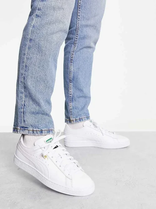 Puma Basket Classic XXI Trainers In White For Men