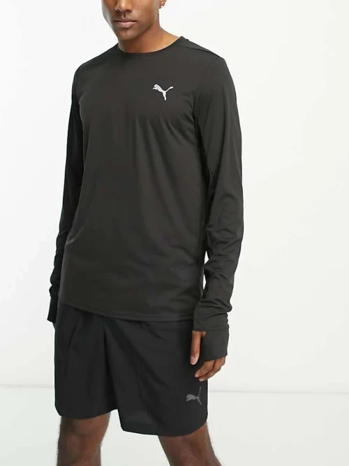 Dylan Sport Shop 19 Puma Run Favourites Long Sleeve Top In Black For Men