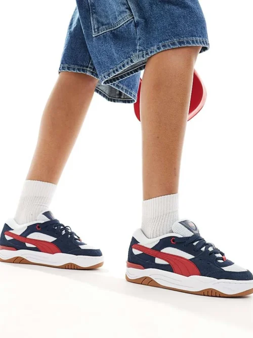 Puma 180 Trainers In Navy And Red For Unisex