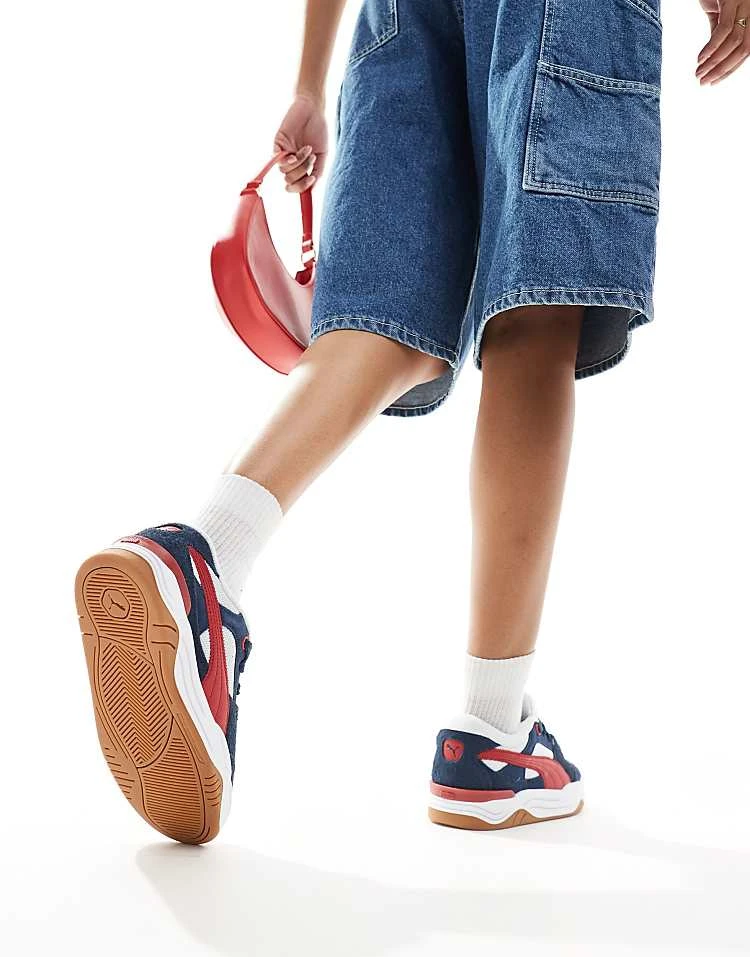 Puma 180 Trainers In Navy And Red For Unisex 5 Puma 180 Trainers In Navy And Red For Unisex - Image 5