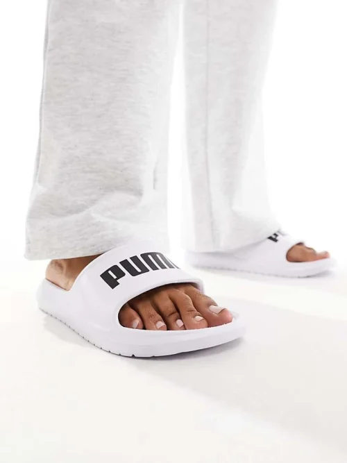 Puma Divecat V2 Lite Sliders In White For Unisex