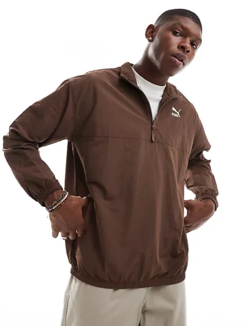 Dylan Sport Shop 39 Puma Classics Half-zip In Brown For Men