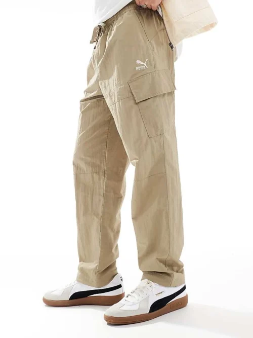 Puma Classics Cargo Trousers In Beige For Men