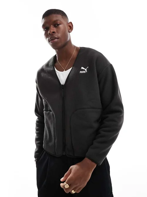 Dylan Sport Shop 43 Puma Classics Fleece Cardigan In Black For Men