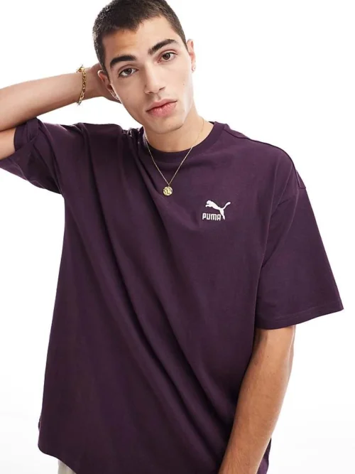 Puma Better Classics Oversized T-shirt In Purple For Men