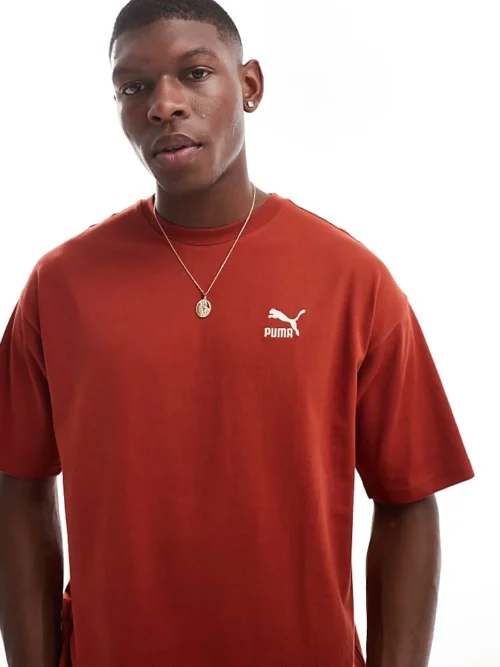 Puma Better Classics Oversized T-shirt In Red For Unisex