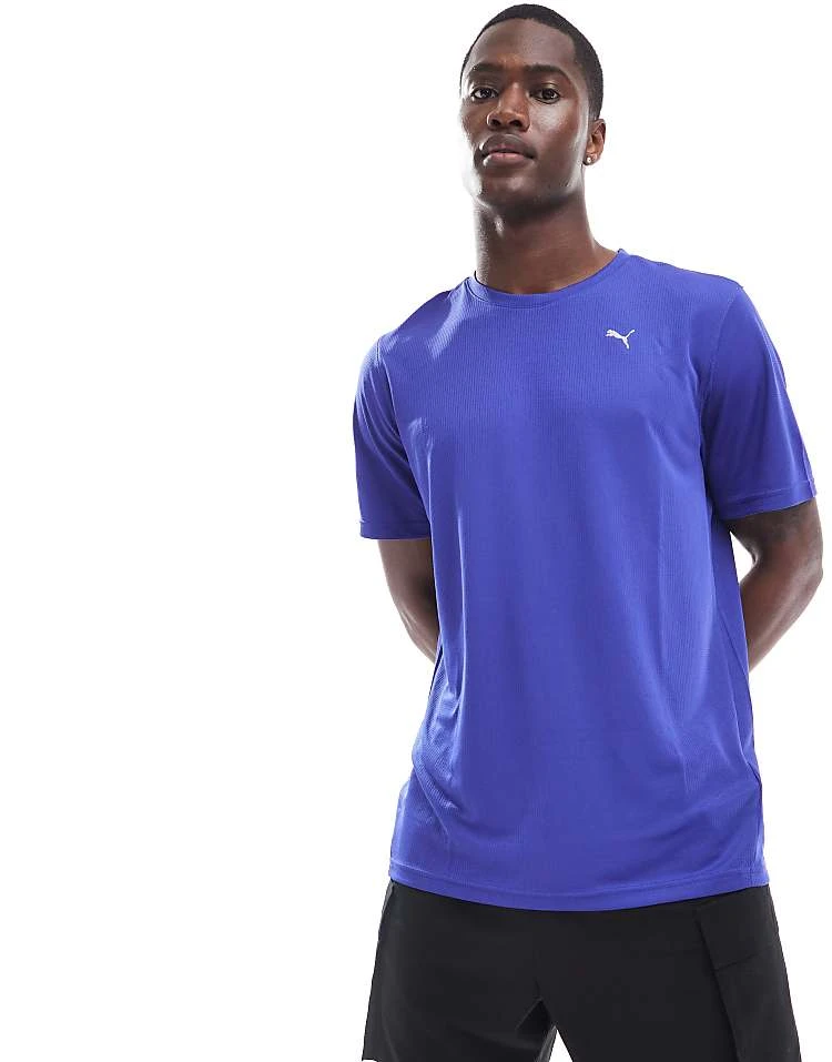 Puma Performance Short Sleeve T-shirt In Blue For Men Mid Blue 5 Puma Performance Short Sleeve T-shirt In Blue For Men Mid Blue - Image 5