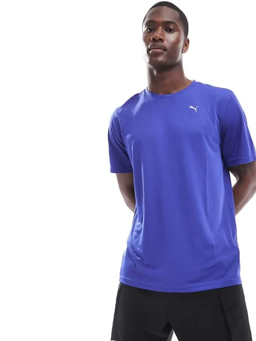 Dylan Sport Shop 23 Puma Performance Short Sleeve T-shirt In Blue For Men Mid Blue