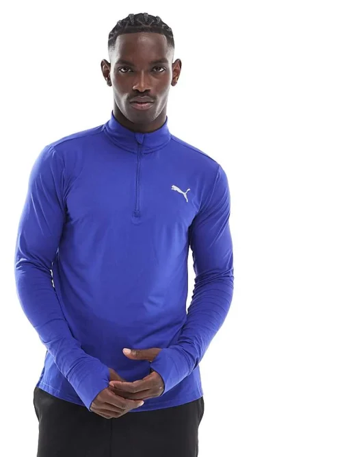 Dylan Sport Shop 35 Puma Run Favourite 1/4 Zip In Blue For Men Mid Blue