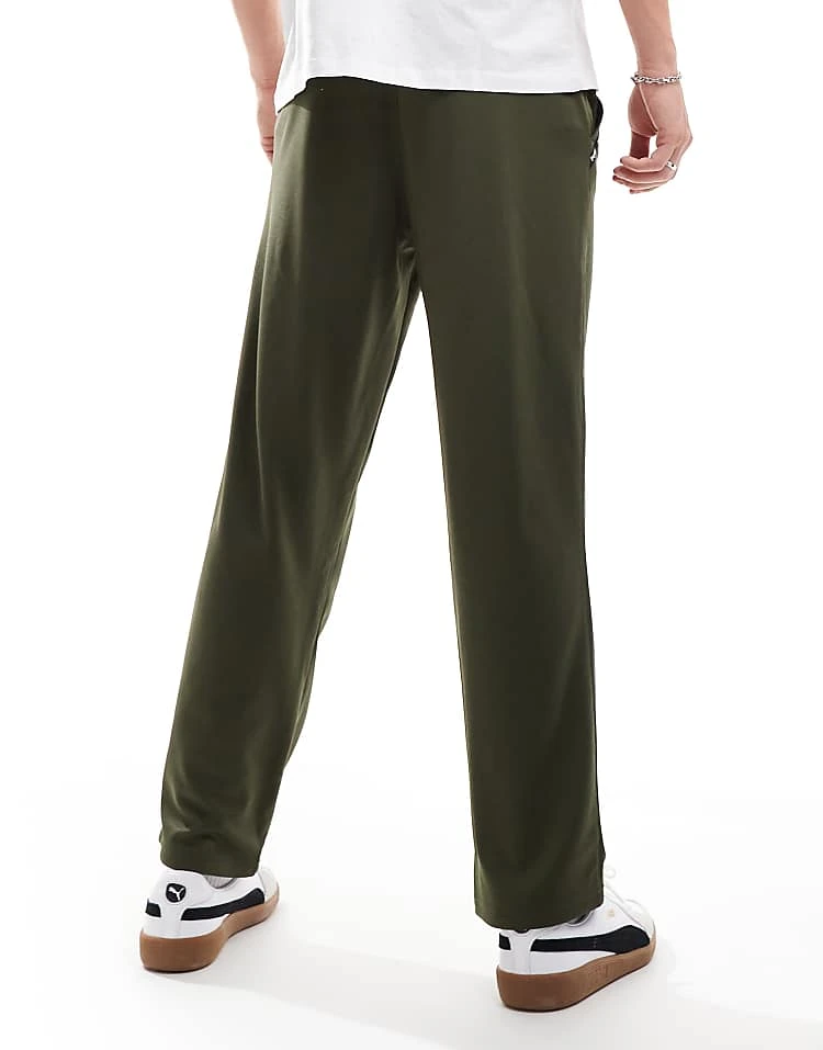 Puma Taped PWRFleece Lite Joggers In Olive For Men Khaki 2 Puma Taped PWRFleece Lite Joggers In Olive For Men Khaki - Image 2