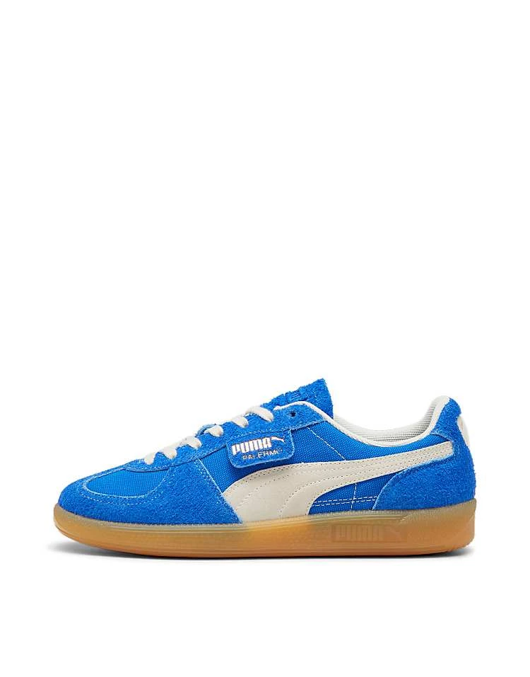 Puma Palermo Vintage Trainers In Blue For Unisex Mid Blue 2 Puma Palermo Vintage Trainers In Blue For Unisex Mid Blue - Image 2