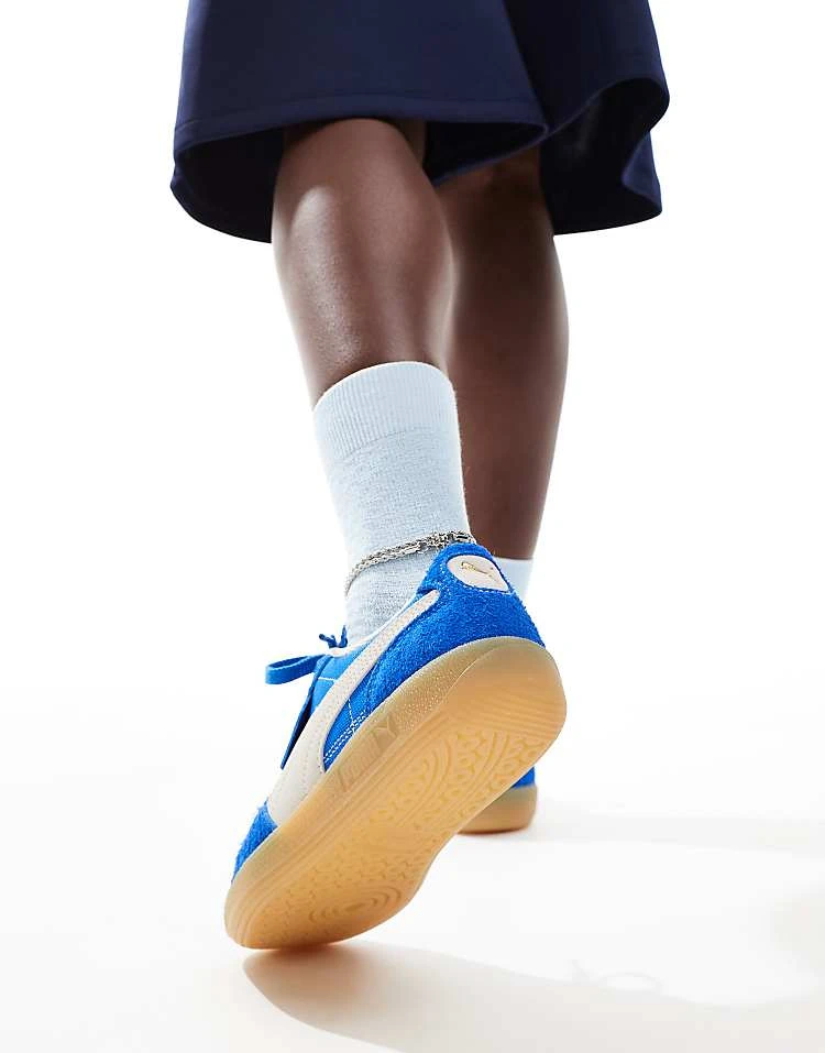 Puma Palermo Vintage Trainers In Blue For Unisex Mid Blue 3 Puma Palermo Vintage Trainers In Blue For Unisex Mid Blue - Image 3