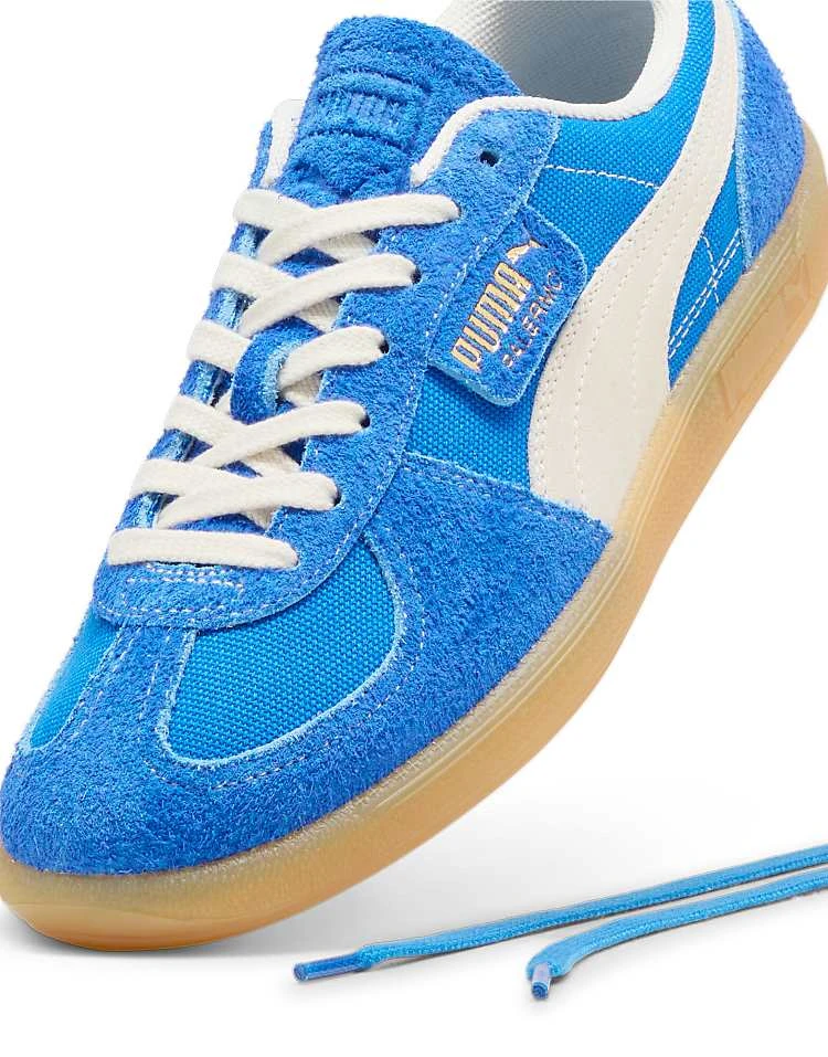 Puma Palermo Vintage Trainers In Blue For Unisex Mid Blue 5 Puma Palermo Vintage Trainers In Blue For Unisex Mid Blue - Image 5