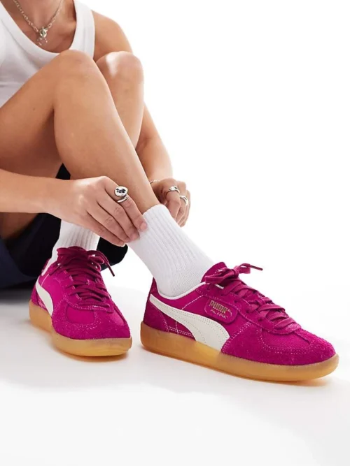 Puma Palermo Vintage Trainers In Pink For Unisex Light Pink