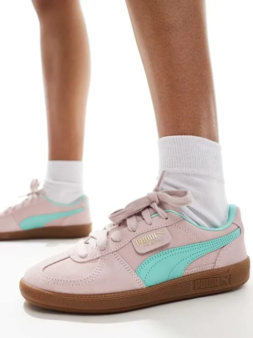 Puma Palermo Trainers In Light Pink For Unisex Purple