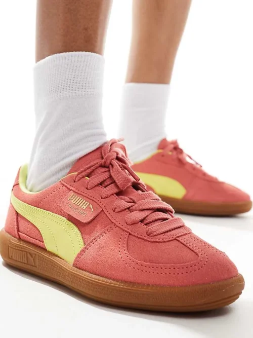 Puma Palermo Trainers In Salmon For Unisex Light Pink