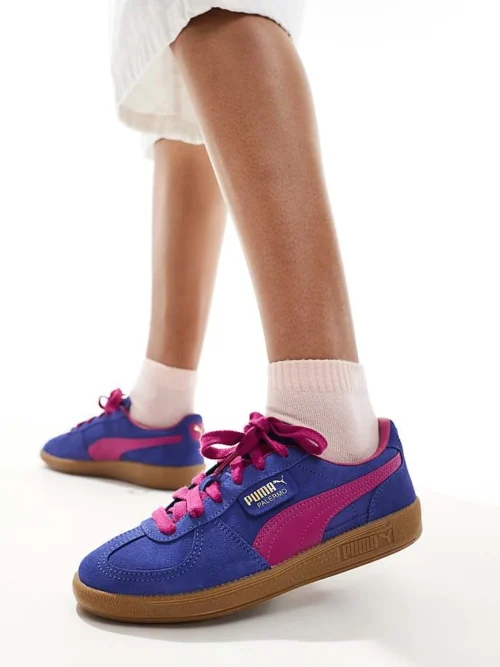 Puma Palermo Trainers In Purple For Unisex Brown