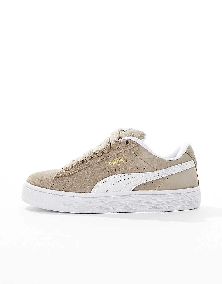 Puma Suede XL Trainers In Oak And White For Unisex 2 Puma Suede XL Trainers In Oak And White For Unisex - Image 2