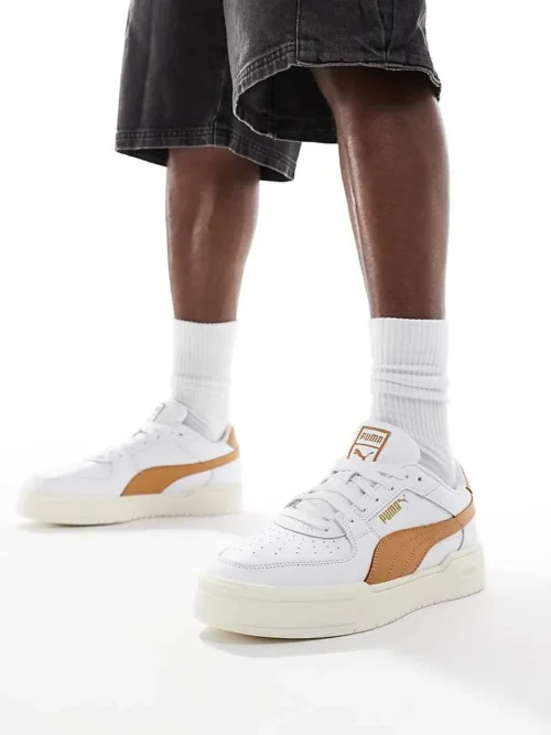 Puma CA Pro Classic Trainers In White And Caramel For Unisex
