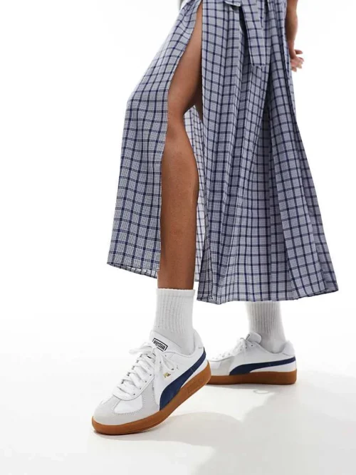 Puma Army Trainers In White And Navy For Unisex