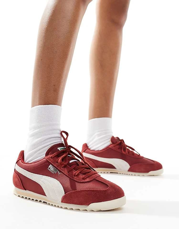 Puma Arizona Nylon Trainers In Burgundy For Unisex Red 6 Puma Arizona Nylon Trainers In Burgundy For Unisex Red - Image 6