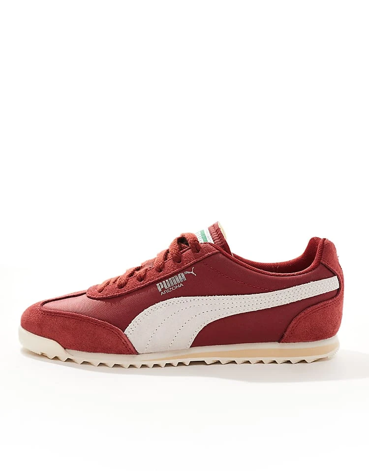 Puma Arizona Nylon Trainers In Burgundy For Unisex Red 2 Puma Arizona Nylon Trainers In Burgundy For Unisex Red - Image 2
