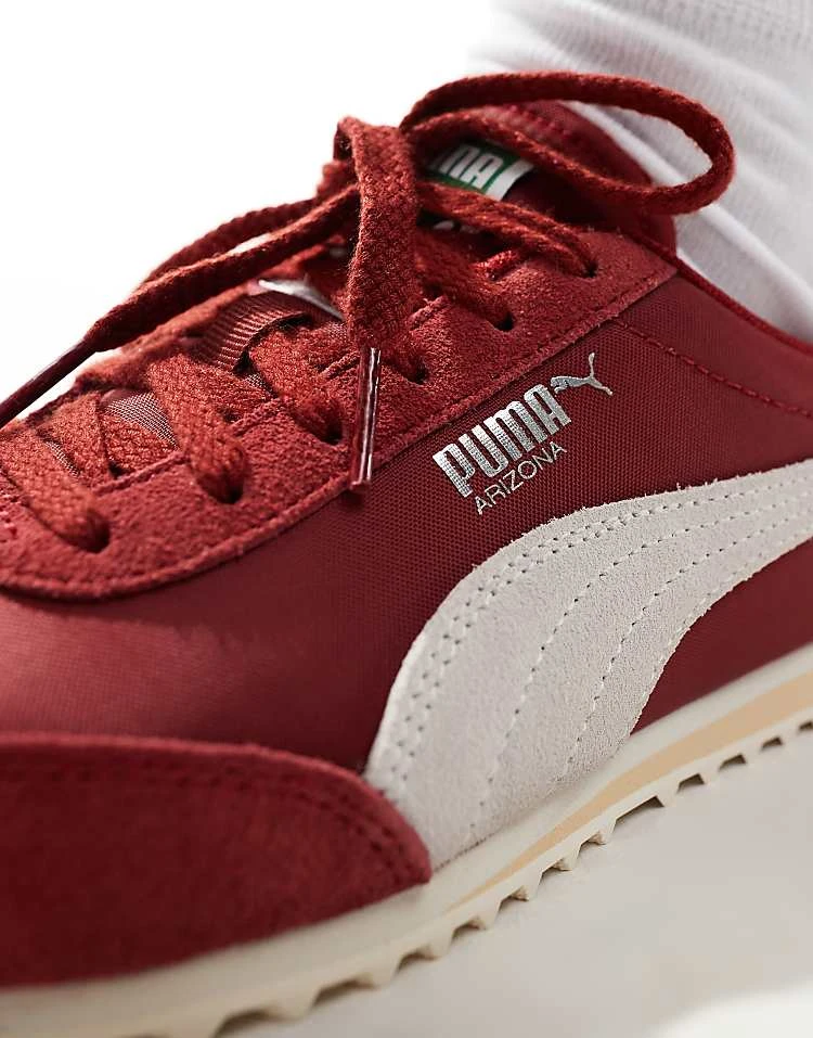 Puma Arizona Nylon Trainers In Burgundy For Unisex Red 4 Puma Arizona Nylon Trainers In Burgundy For Unisex Red - Image 4