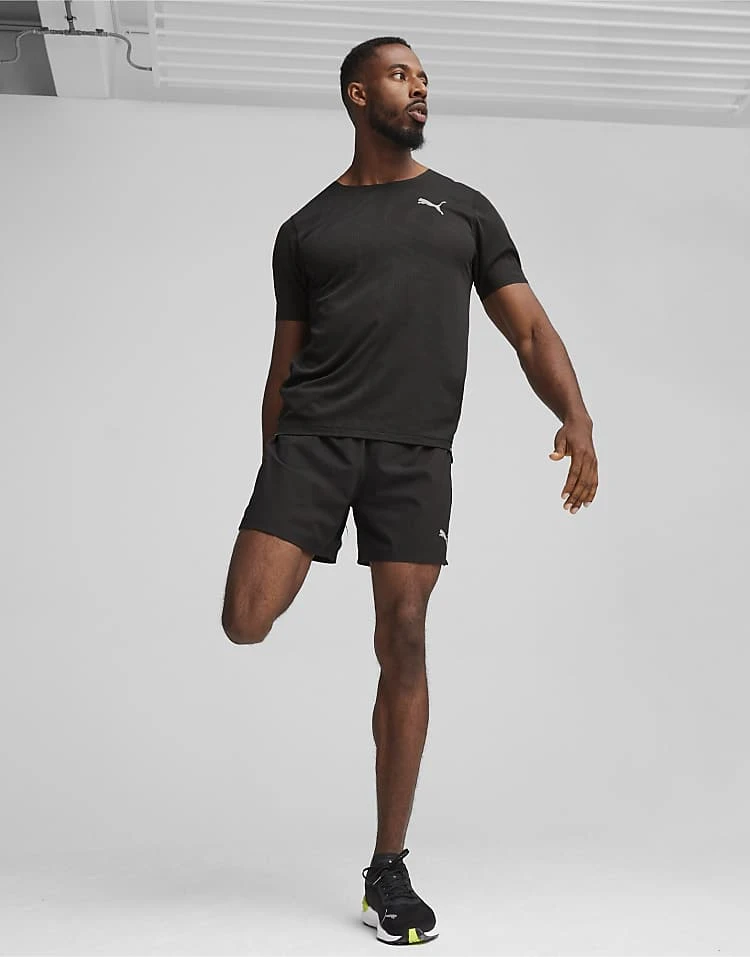 Puma Run Velocity Ultraweave 5" Running Shorts In Puma Black For Men 1 Puma Run Velocity Ultraweave 5" Running Shorts In Puma Black For Men