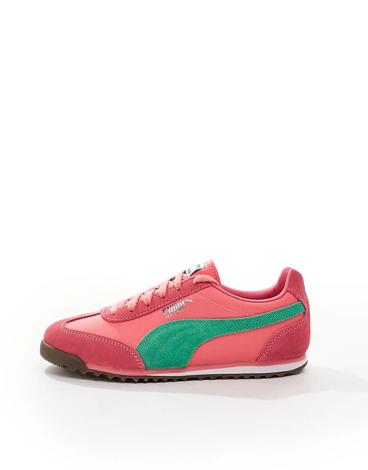 Puma Arizona Nylon Trainers In Pink And Green For Unisex 5 Puma Arizona Nylon Trainers In Pink And Green For Unisex - Image 5