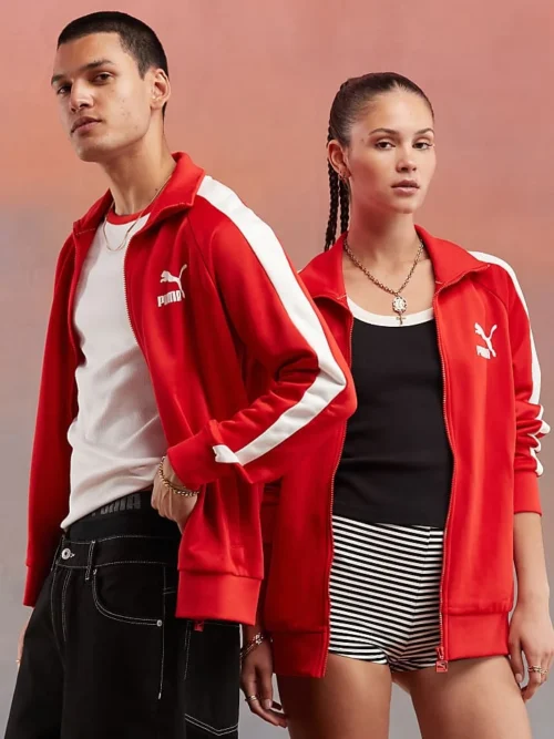 Puma Iconic T7 Track Jacket In Red For Unisex