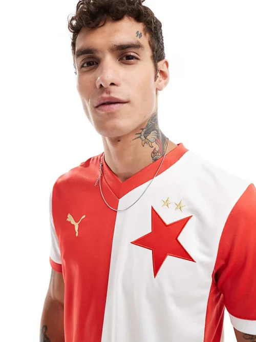 Puma SKS Football Jersey In White And Red For Men Puma White-puma Red