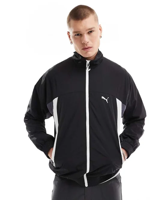 Puma Cellerator Track Jacket In Puma Black-galactic Gray For Men
