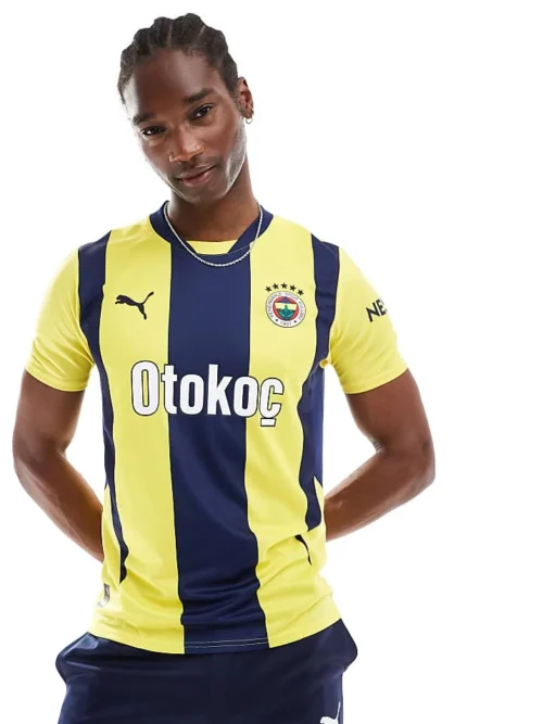 Puma Fenerbahçe Sk 24/25 Home Jersey In Speed Yellow-blue Violet For Men