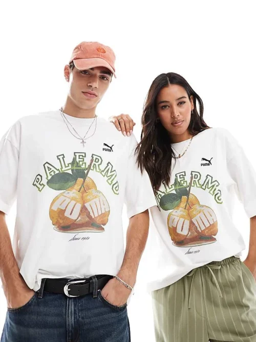 Dylan Sport Shop 17 Puma Lemon Graphic T-shirt In White - Exclusive To ASOS For Unisex