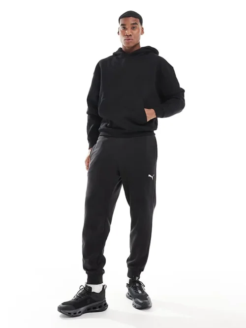 Puma Essentials Logo Joggers In Black For Men