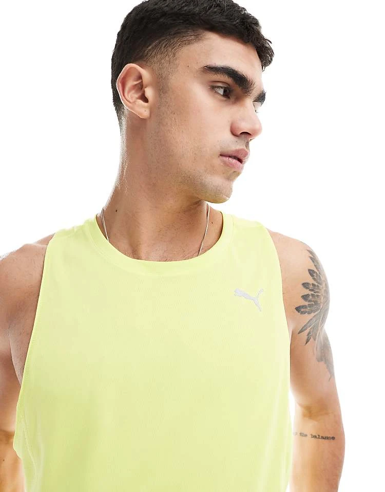 Puma Run Velocity Tank Top In Lime For Men Yellow 4 Puma Run Velocity Tank Top In Lime For Men Yellow - Image 4