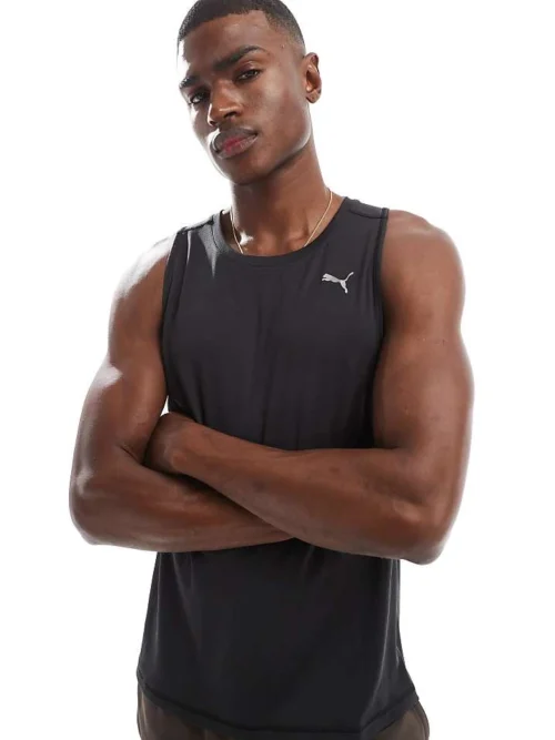 Puma Run Velocity Tank Top In Black For Men