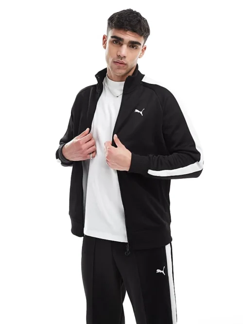 Puma T7 Always On Track Jacket In Puma Black For Men