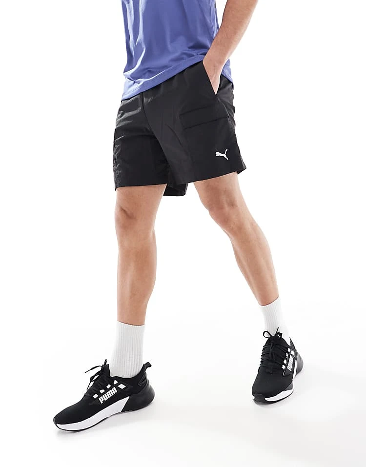 Puma Wardrobe Ess Relaxed 6" Cargo Shorts In Puma Black For Men 6 Puma Wardrobe Ess Relaxed 6" Cargo Shorts In Puma Black For Men - Image 6