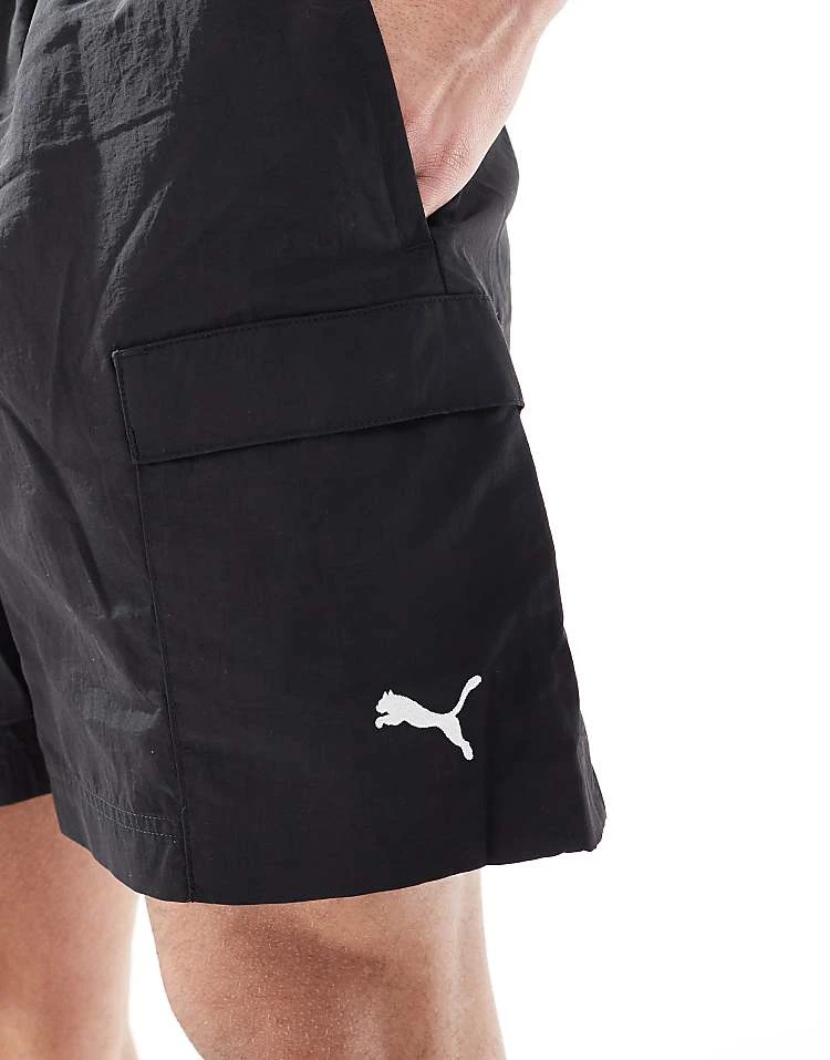 Puma Wardrobe Ess Relaxed 6" Cargo Shorts In Puma Black For Men 2 Puma Wardrobe Ess Relaxed 6" Cargo Shorts In Puma Black For Men - Image 2