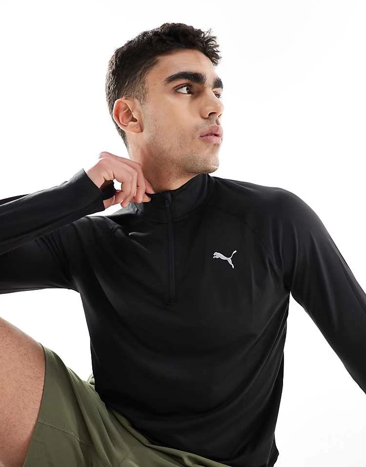 Puma Velocity Cloudspun Running Quarter-zip Top In Puma Black For Men 4 Puma Velocity Cloudspun Running Quarter-zip Top In Puma Black For Men - Image 4