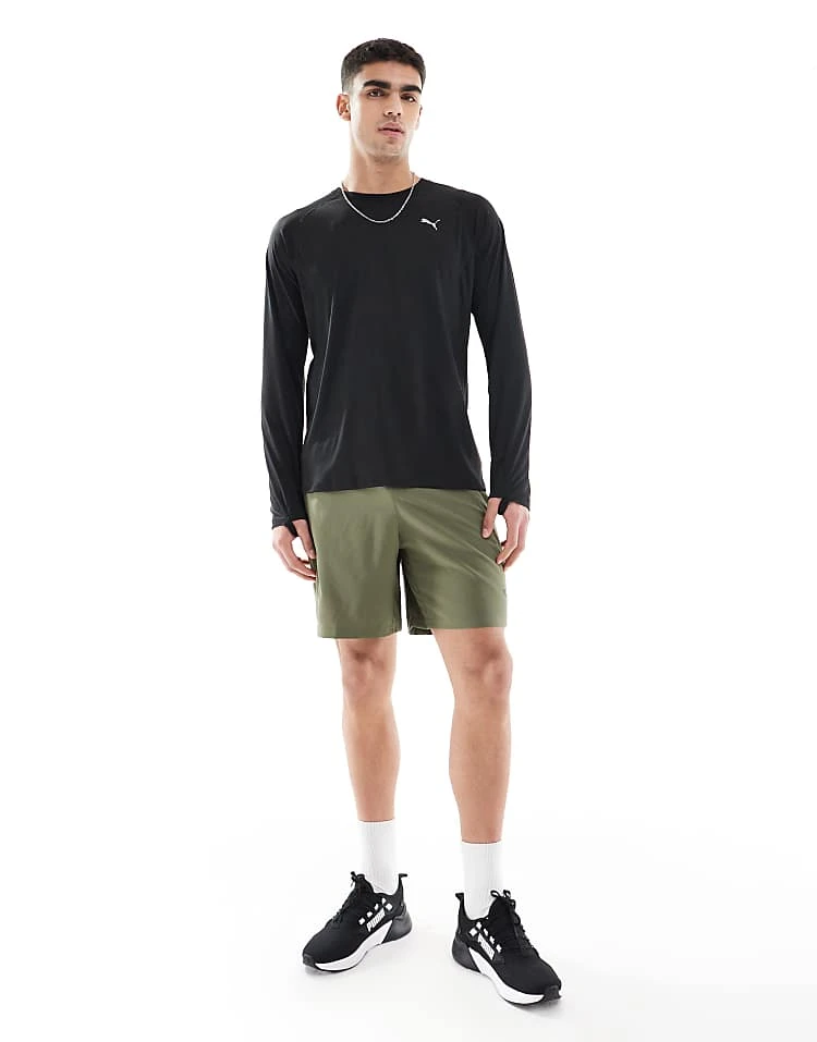 Puma Velocity Long Sleeve Running Top In Puma Black For Men 3 Puma Velocity Long Sleeve Running Top In Puma Black For Men - Image 3