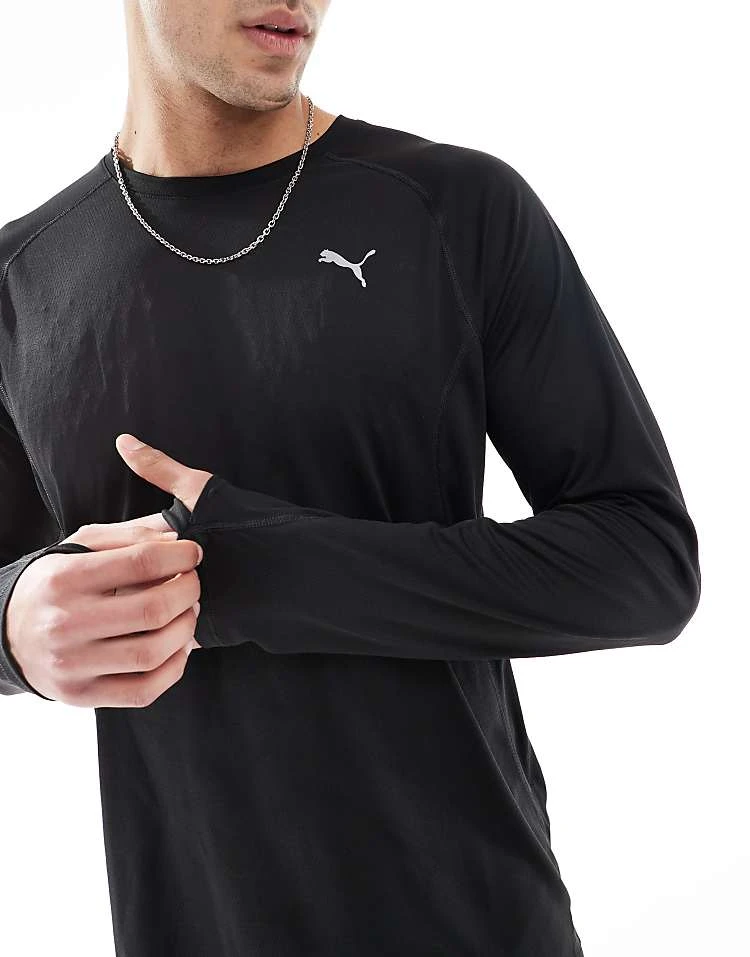 Puma Velocity Long Sleeve Running Top In Puma Black For Men 4 Puma Velocity Long Sleeve Running Top In Puma Black For Men - Image 4
