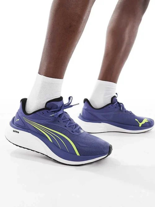 Puma Electrify Nitro™ 4 Running Shoes In Blue Crystal-yellow Alert For Men