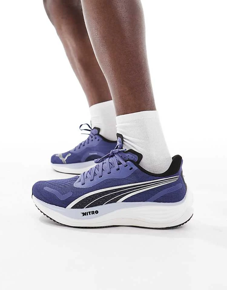 Puma Velocity Nitro™ 3 Running Shoes In Blue Crystal-puma Black For Men 1 Puma Velocity Nitro™ 3 Running Shoes In Blue Crystal-puma Black For Men