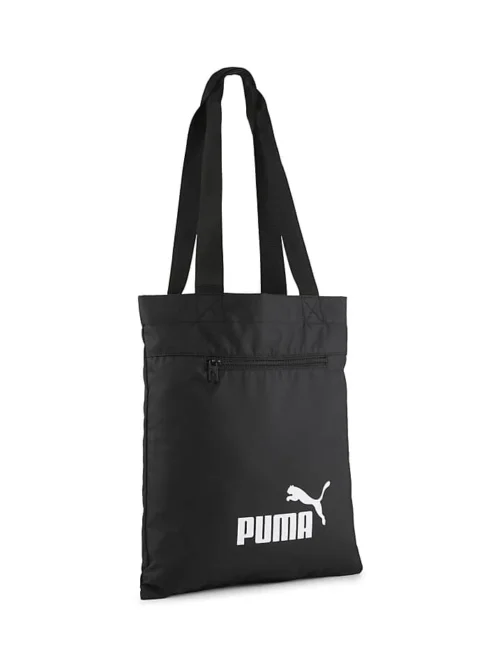 Puma Phase Packable Tote Bag In Puma Black For Unisex