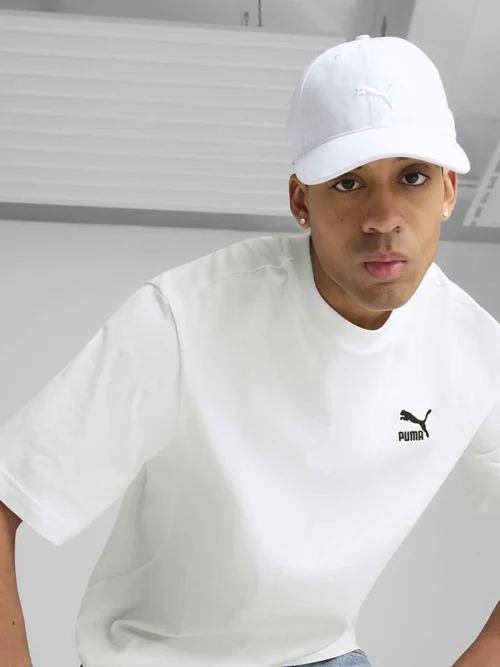 Puma Premium Ess Classic Baseball Cap In Puma White For Unisex