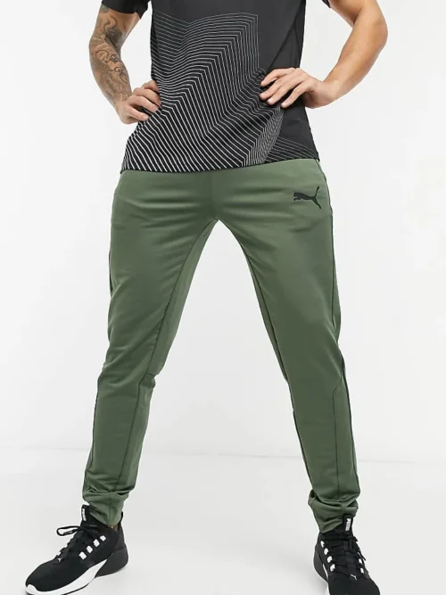 Puma Training Joggers In Khaki Exclusive To ASOS For Men Green