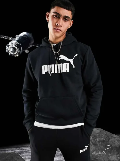 Dylan Sport Shop 45 Puma Essentials Large Logo Hoodie In Black For Men Puma Black